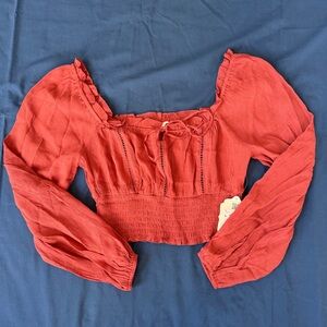 NWT Altar’d State Cropped Blouse 🧡
